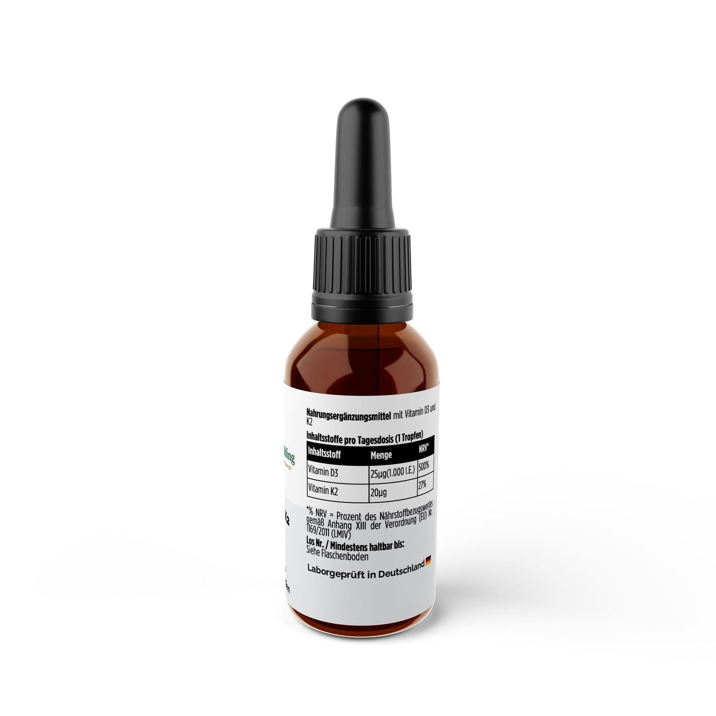 Vitamin D3 + K2 - 1,700 Drops (1,000 I.U.) - 50mlProduktWellness Path HoldingWellness Path HoldingC2B-VDK-01An amber glass dropper bottle with a black cap and a white label showing supplement information, photographed on a clean white background.