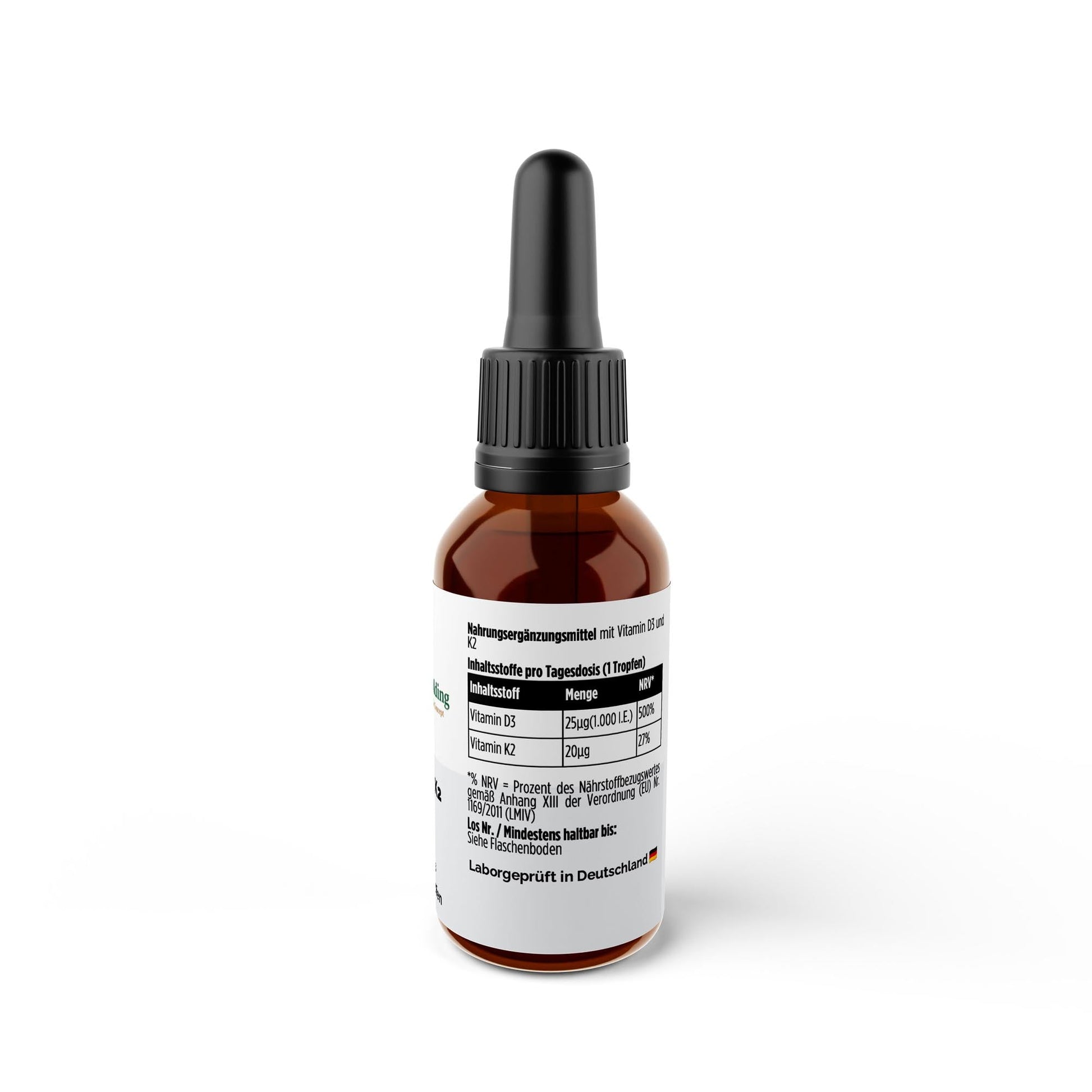 Vitamin D3 + K2 - 1,700 Drops (1,000 I.U.) - 50mlProduktWellness Path HoldingWellness Path HoldingC2B-VDK-01An amber glass dropper bottle with a black cap and a white label showing supplement information, photographed on a clean white background.